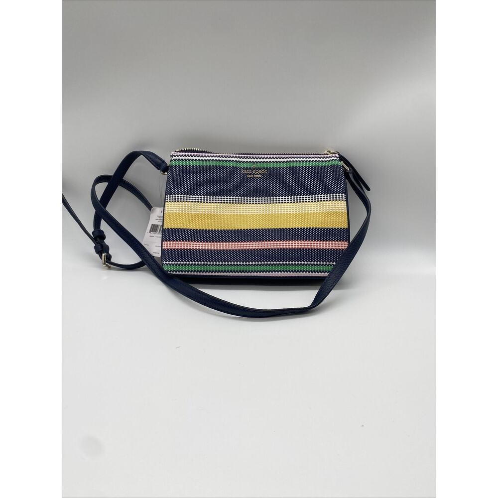 Kate Spade Jackson Boardwalk Stripe Triple Gusset Crossbody Bag Multi(974) NEW - Picture 10 of 10